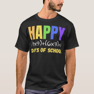 Camiseta Fórmula Matemática Feliz 100 Días De Escuela
