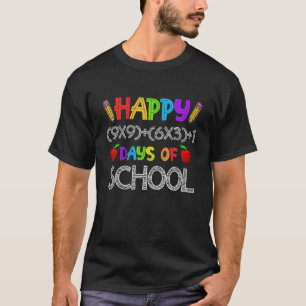 Camiseta Fórmula Matemática Feliz 100 Días De Escuela 100 D