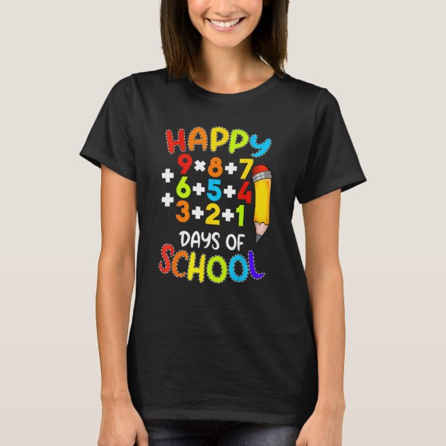 Camiseta Fórmula Matemática Feliz 100 días de escuela 100 d (Anverso)