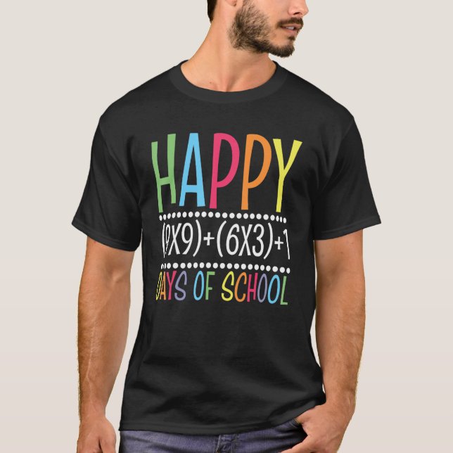 Camiseta Fórmula Matemática Feliz 100 Días De Estudios Esco (Anverso)