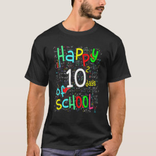 Camiseta Fórmula Matemática Feliz 100 Días de Maestra Escol