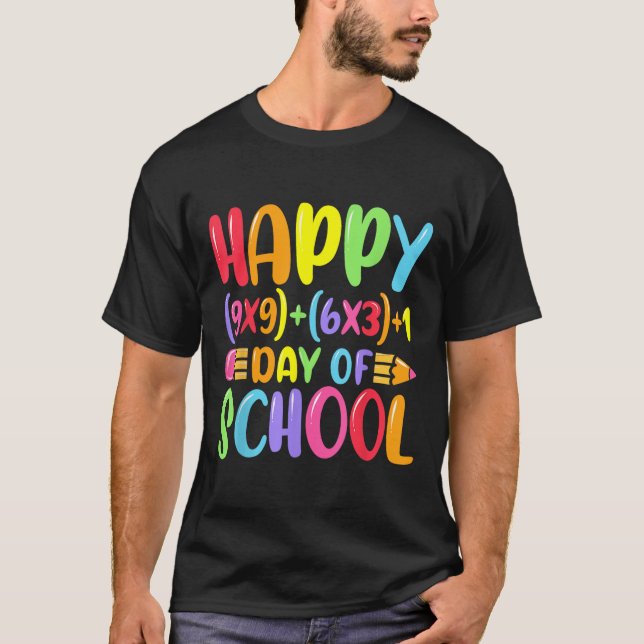 Camiseta Fórmula Matemática Feliz 100 Días De Matemáticas E (Anverso)