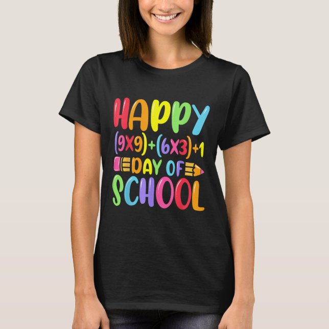 Camiseta Fórmula Matemática Feliz 100 Días De Matemáticas E (Anverso)
