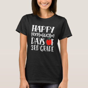 Camiseta Fórmula matemática feliz 100 días de tercer grado