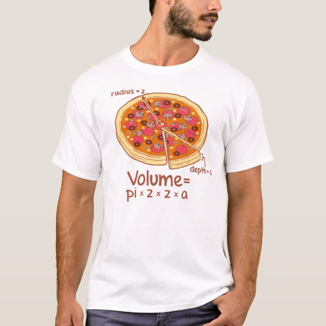 Camiseta Fórmula matemática = Pi*z*z*a del volumen de la (Anverso)