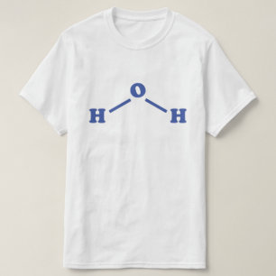 Camiseta Fórmula química molecular de agua