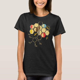 Camiseta Fórmula química retro femenina Honeycomb Funny Des