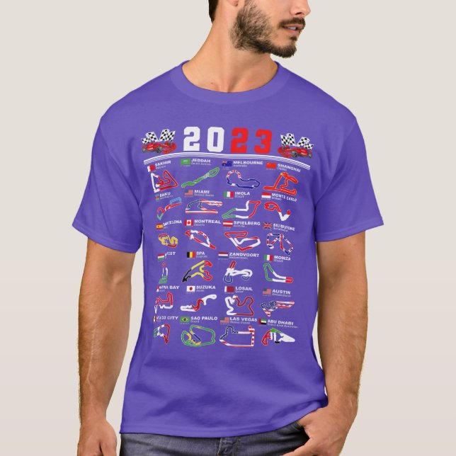 Camiseta Formula Racing Open Wheel Race Car Fan 2023 World  (Anverso)