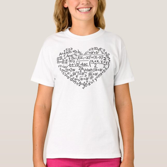 CAMISETA FÓRMULAS DE CORAZÓN. (Anverso)
