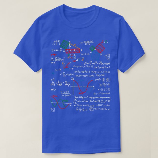 Camiseta Fórmulas del profesor de matemáticas engañan la ho (Diseño del anverso)