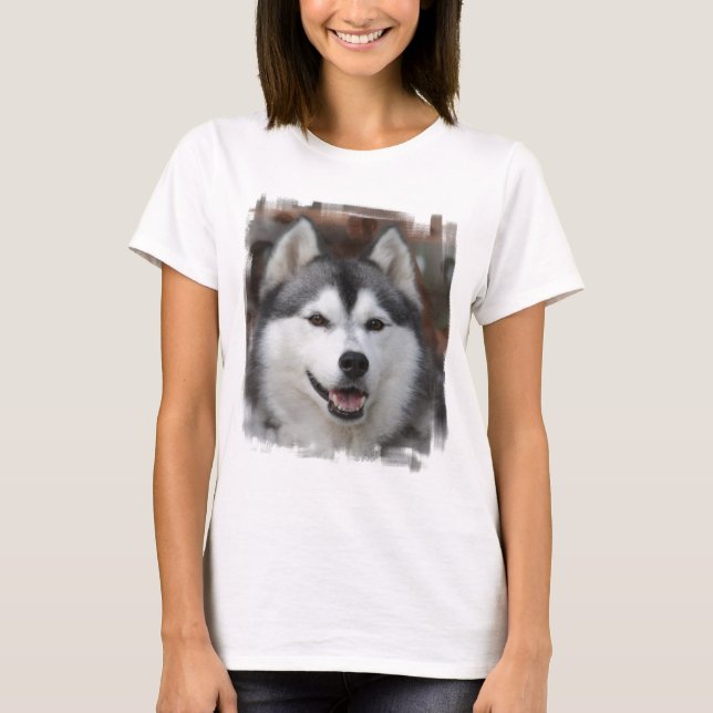 Camiseta fornida de las señoras del perro (Anverso)