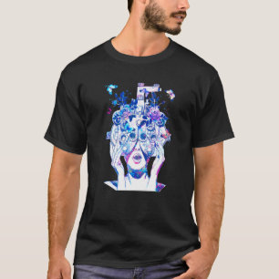 Camiseta Foróptero floral anatomía del ojo del optometrista