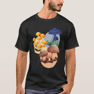 Camiseta Forraje hongos Hongos Bosque Naturaleza Mushroom