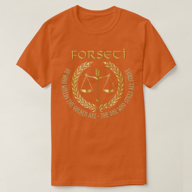 Camiseta Forseti Norse Dios de la Justicia (Diseño del anverso)