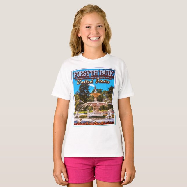 CAMISETA FORSYTH PARK - FUENTE FORSYTH - SAVANNAH GEORGIA (Anverso completo)