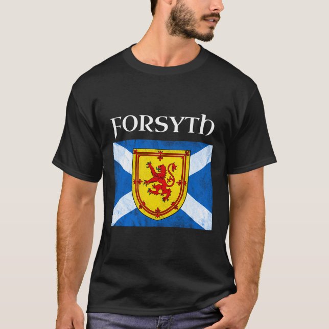 Camiseta Forsyth Scottish Clan Nombre Hoodie Bandera de Esc (Anverso)