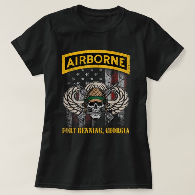 Camiseta Fort Benning GA Veter de Div de Paracaidistas Aére (Diseño del anverso)