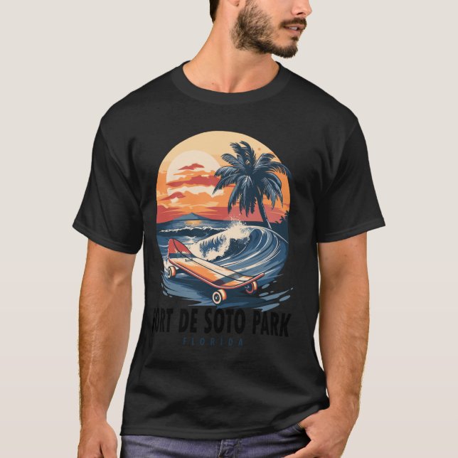 Camiseta Fort De Soto Park Beach Florida Skatebo (Anverso)