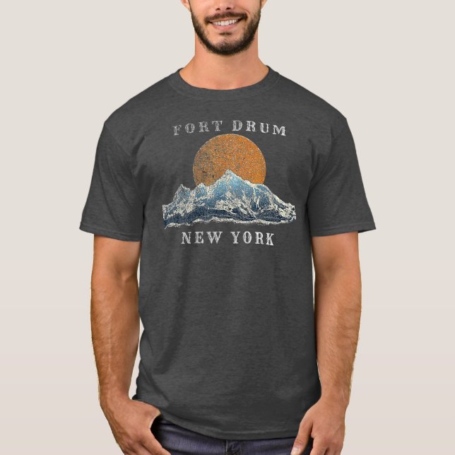 Camiseta Fort Drum New York Mountain Sunset Scene (Anverso)