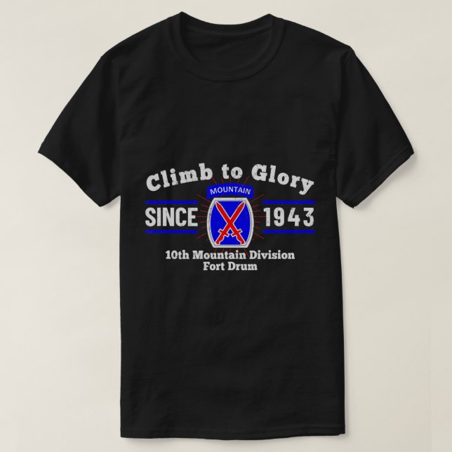 Camiseta Fort Drum New York NY 10th Mountain Division Veter (Diseño del anverso)