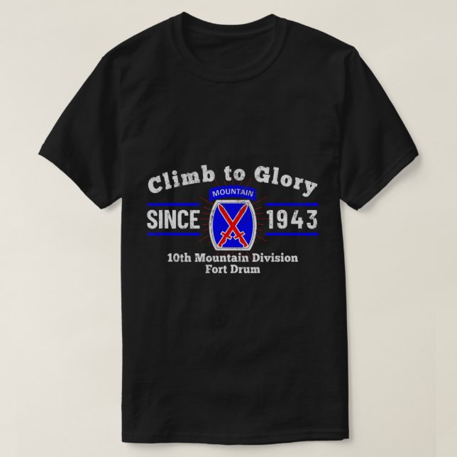 Camiseta Fort Drum New York NY 10th Mountain Division Veter (Diseño del anverso)