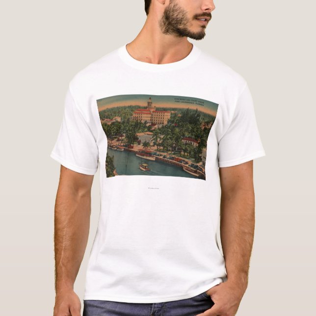 Camiseta Fort Lauderdale, FL - vista del nuevos río y corte (Anverso)