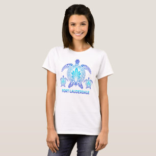 Camiseta Fort Lauderdale Florida Blue Sea Turtle Souvenirs