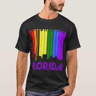 Camiseta Fort Lauderdale Florida LGBTQ Gay Pride Skyline T