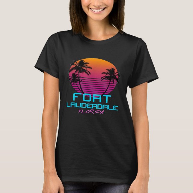 Camiseta Fort Lauderdale Florida Retro 80 (Anverso)