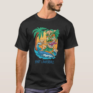 Camiseta Fort Lauderdale Florida Vacaciones Surfing Tiki Ma
