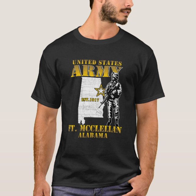 Camiseta Fort McClellan Alabama Map Ft McClellan Chemical C (Anverso)