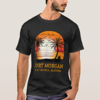 Fort Morgan Gulf Shores Alabama Vintage Sunset Ret