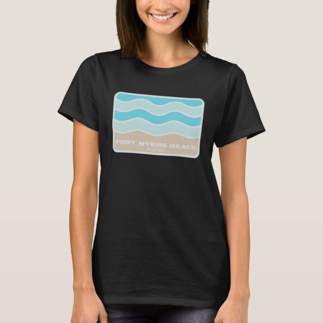 Camiseta Fort Myers Beach Florida Retro FL Waves Beach Souv (Anverso)