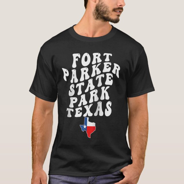 Camiseta Fort Parker State Park Texas TX Retro Wavy Vacacio (Anverso)