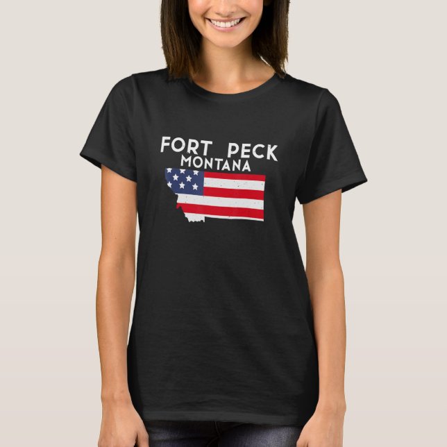 Camiseta Fort Peck Montana Estados Unidos de América Viajes (Anverso)