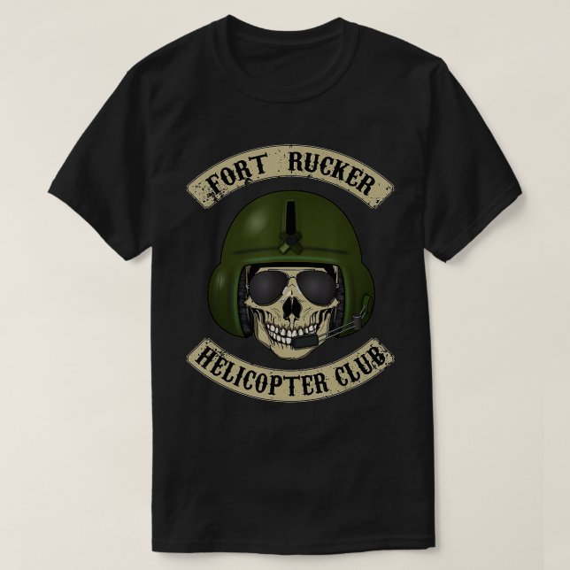 Camiseta Fort Rucker Helicopter Club T 347 (Diseño del anverso)