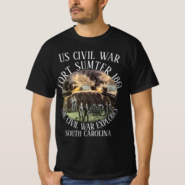 CAMISETA FORT VERANO GUERRA CIVIL ESTADOUNIDENSE SOUTH CARO (Anverso)