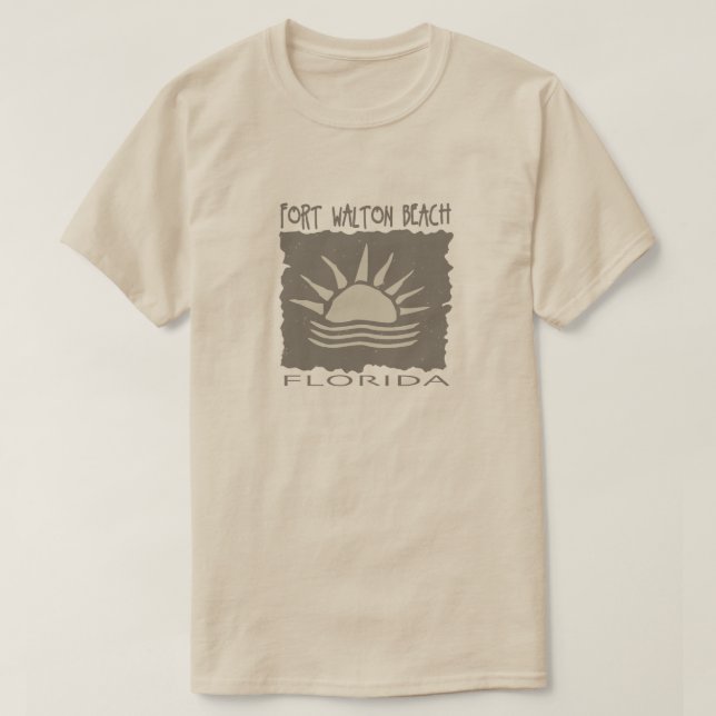 Camiseta Fort Walton Beach, Florida con diseño solar (Diseño del anverso)