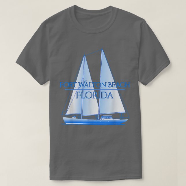 Camiseta Fort Walton Beach Florida Navegación náutica coste (Diseño del anverso)