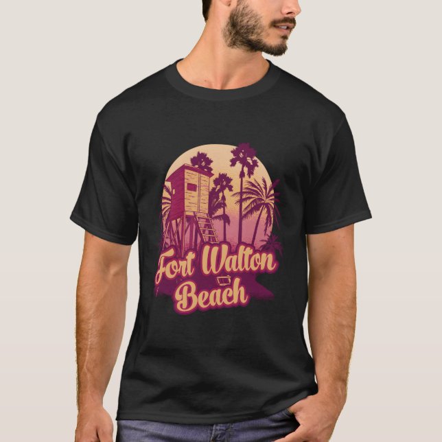 Camiseta Fort Walton Beach Florida Palmeras (Anverso)