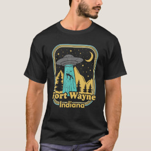 Camiseta Fort Wayne Indiana Ufo Alien Hunter Orgullo Estata