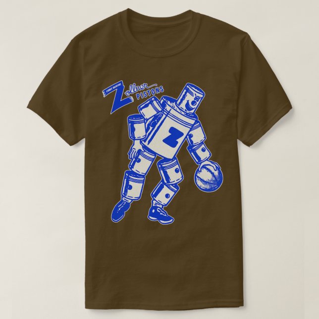 Camiseta Fort Wayne Zollner Pistons equipo de baloncesto (Diseño del anverso)