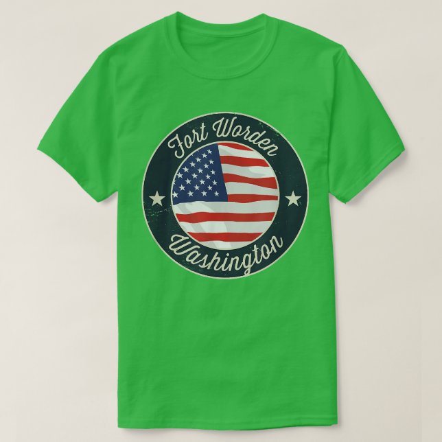 Camiseta Fort Worden - Patriotic Washington Souvenir T-Shir (Diseño del anverso)