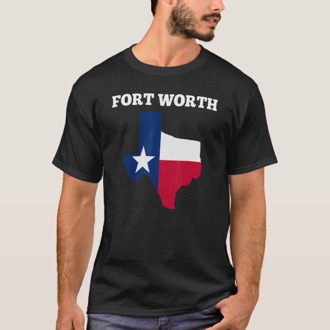 Camiseta Fort Worth Texas Mamáes de bandera de Texas (Anverso)