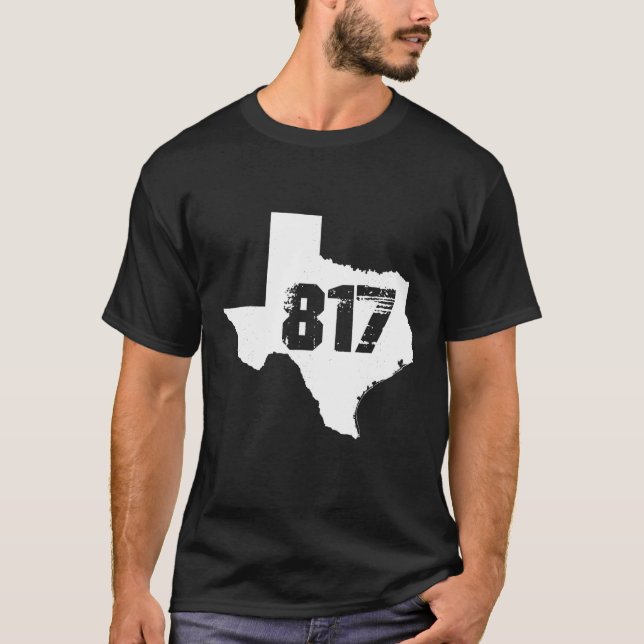 Camiseta Fort Worth Texas State 817 Area Code T Shirt (Anverso)