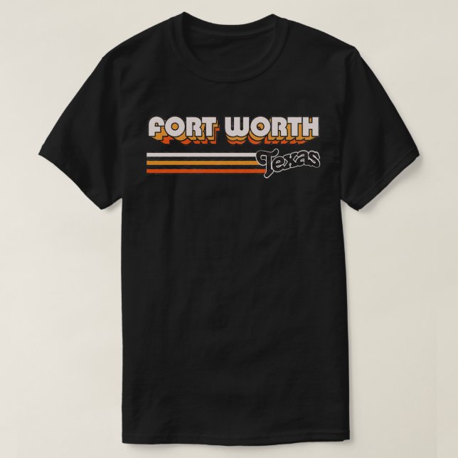 Camiseta Fort Worth TX City Stripes (Diseño del anverso)