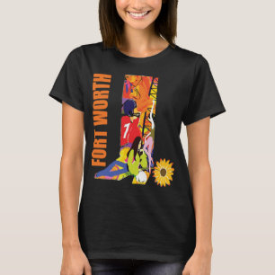 Camiseta Fort Worth Vaquera Retro Naranja Viaje