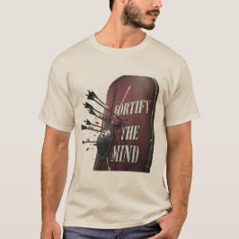 Camiseta Fortalece La Mente | Escudo Romano Estoico Motivac