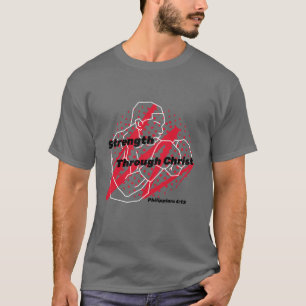 Camiseta Fortaleza a través de Cristo   Atletas cristianos