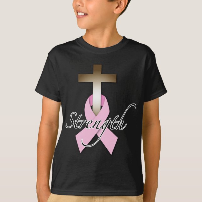 Camiseta fortaleza de la conciencia sobre el cáncer de mama (Anverso)